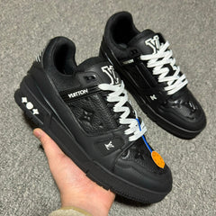 Black Classical Letter Sneaker