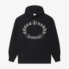 Oak Leaf Crest Print Hoodie