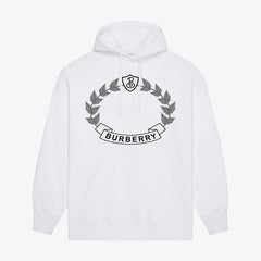 Oak Leaf Crest Print Hoodie