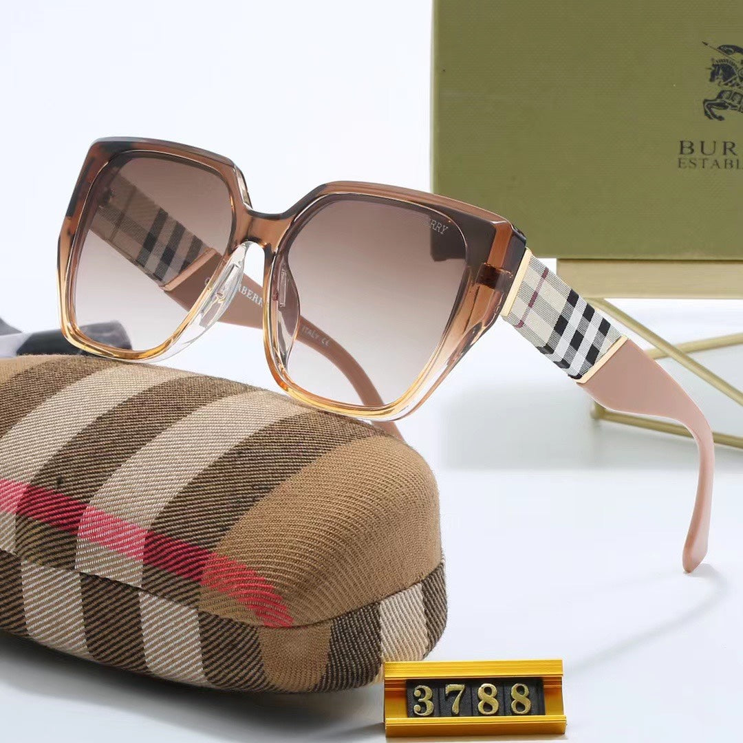 Classic Checkered Frame Sunglasses