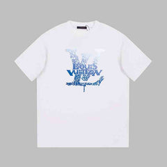 Blue Weird Print T-shirt