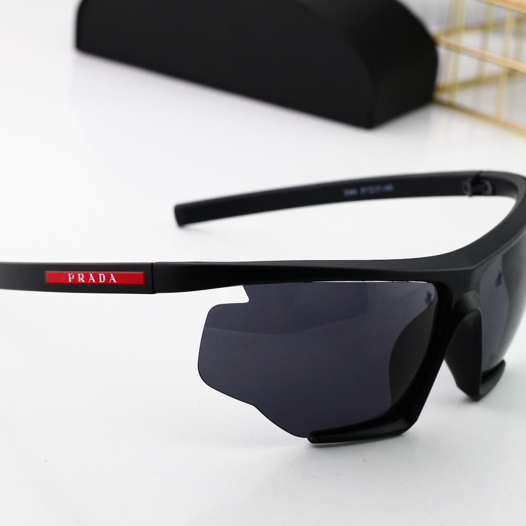 Futuristic Half-Side Frame Design Sunglasses