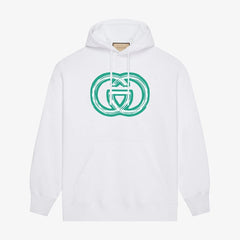 Green Classic Print Hoodie