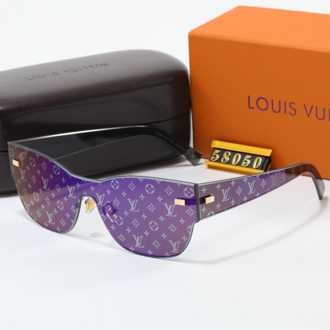 Letter Printed Frameless Design Sunglasses