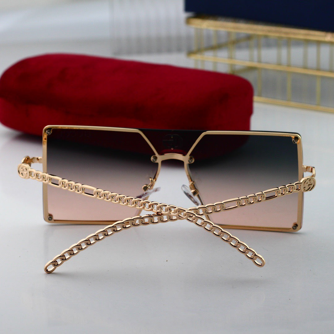 One-Piece Metal Woven Sunglasses