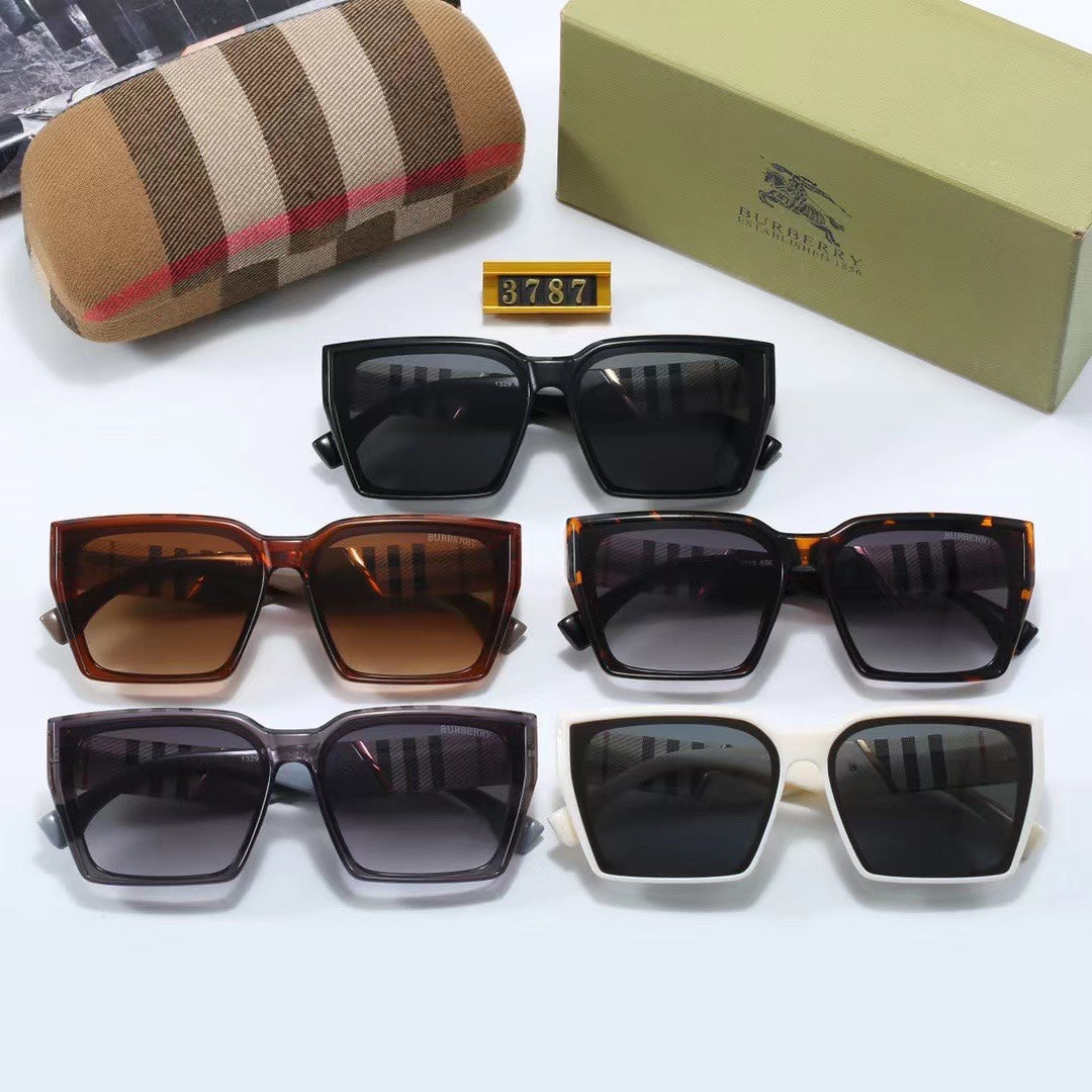 Classic Checkered Square Sunglasses