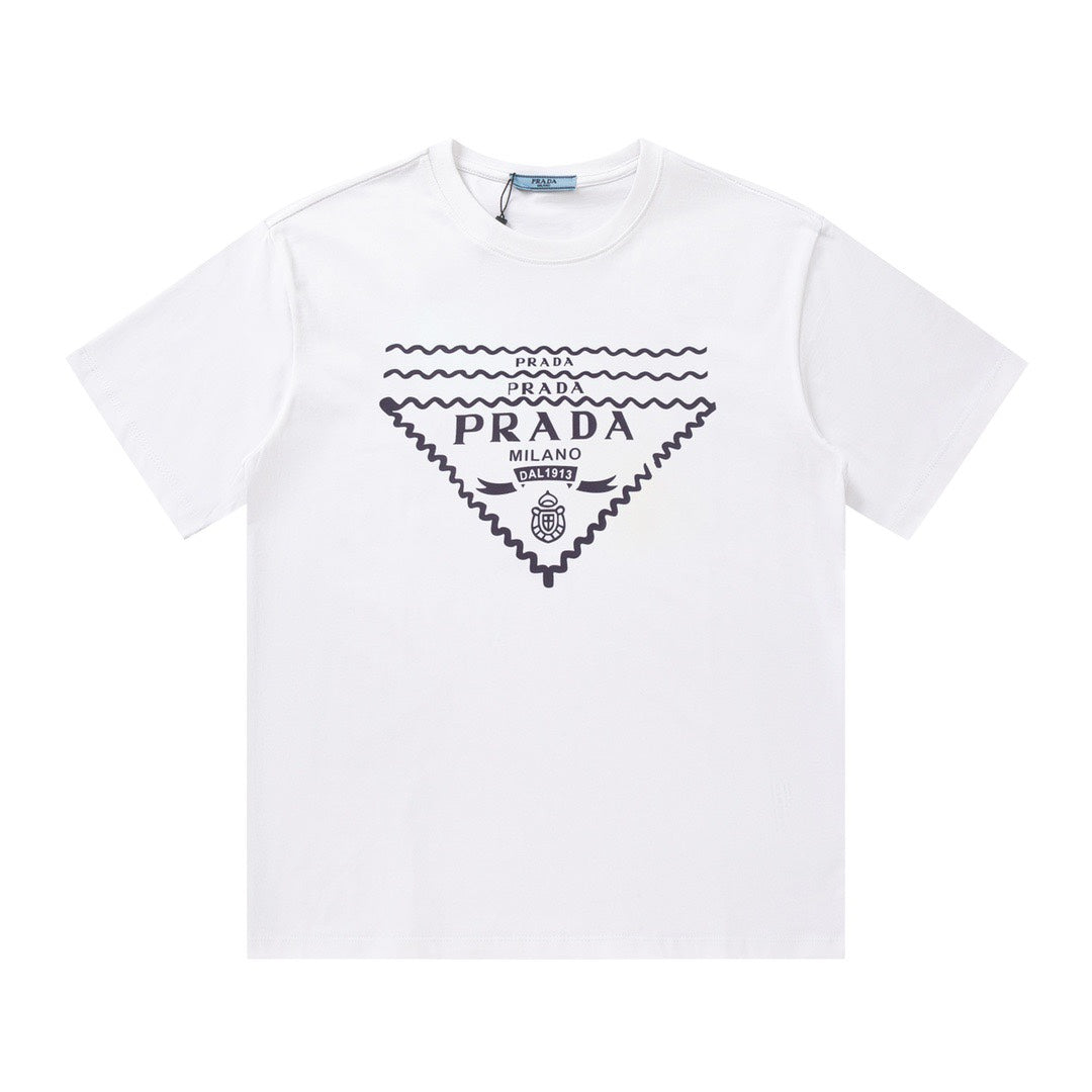 Wavy Triangle Print T Shirt