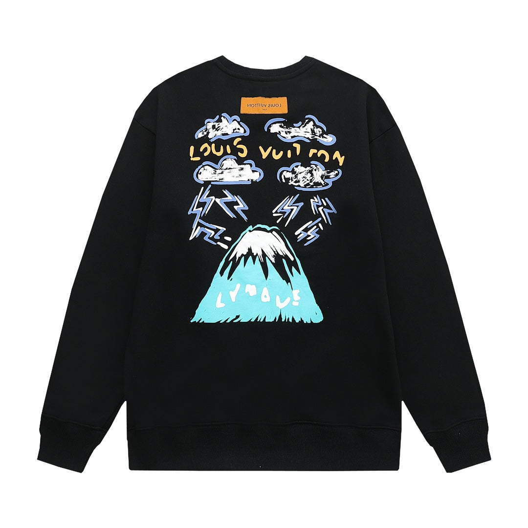 Hand Drawn Graffiti Print Sweatshirt