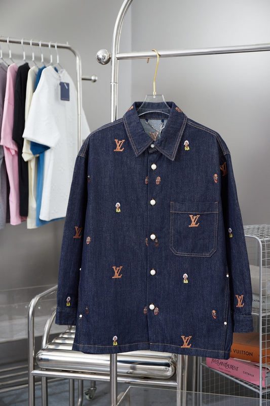 Embroidered Denim Shirt