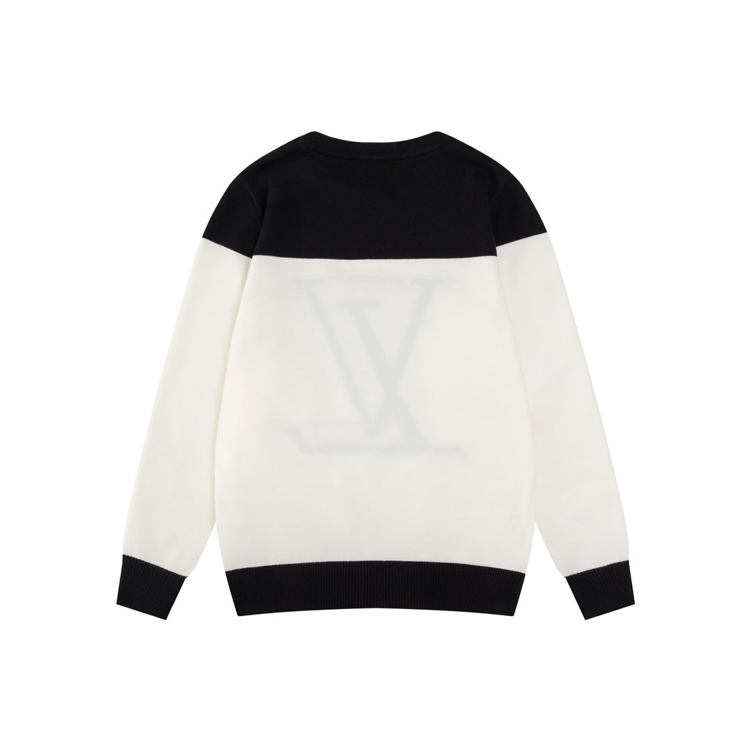 Black And White Contrast Sweatshirt