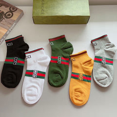 Red And Green Stripes Socks