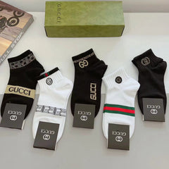 Black And White Double G Socks