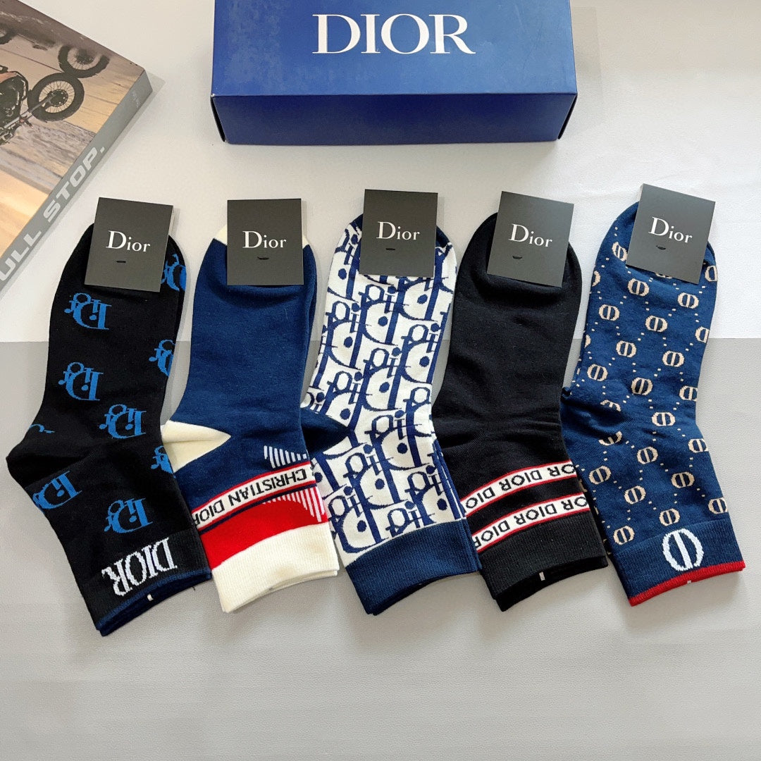 Blue Letters Socks