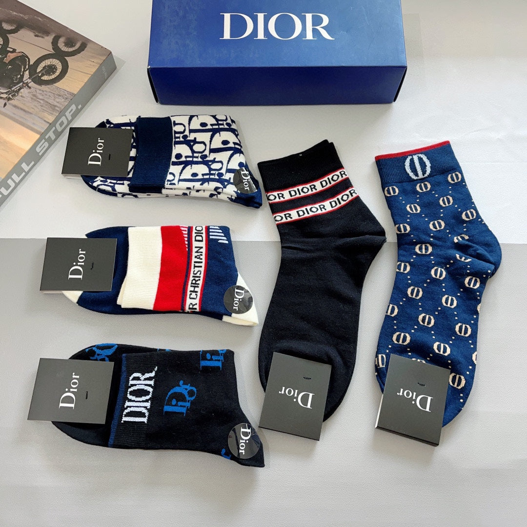 Blue Letters Socks