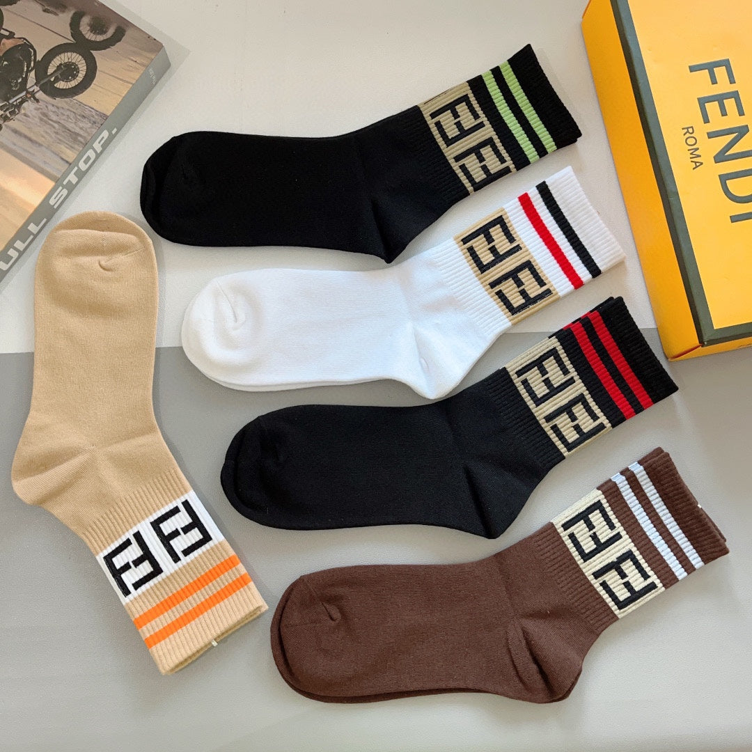 Double F Pattern Socks