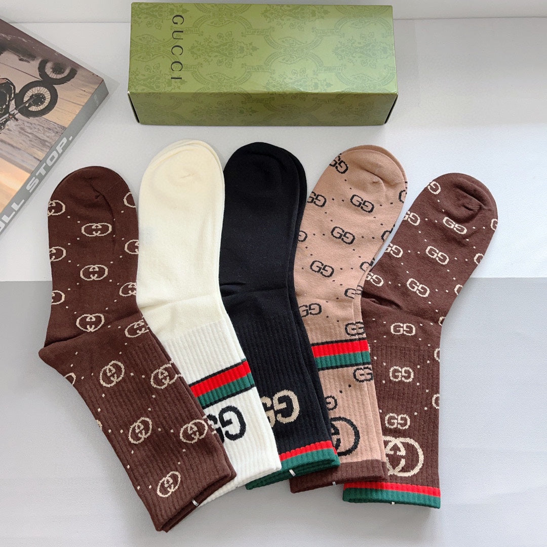 Multicolor Double G Socks