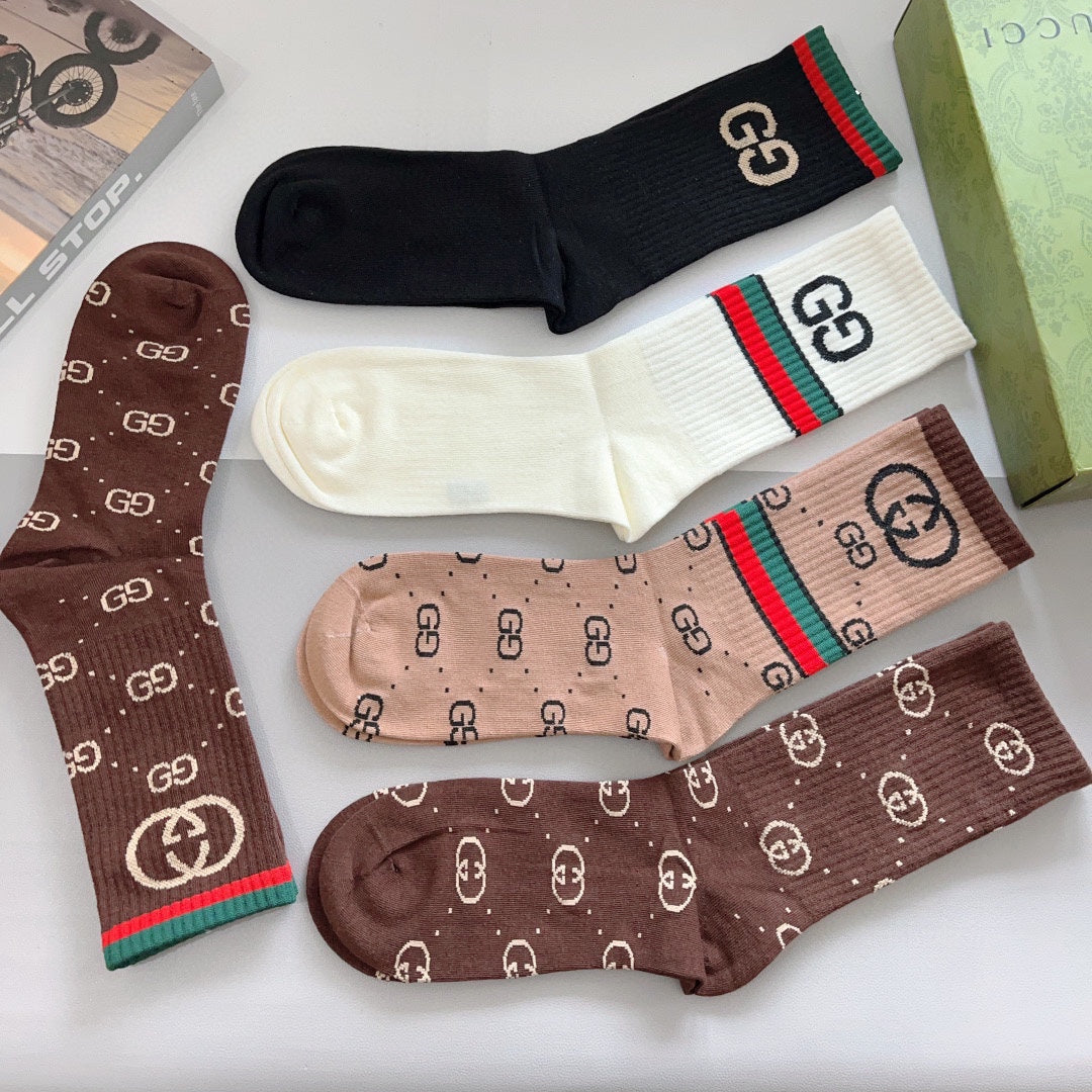 Multicolor Double G Socks