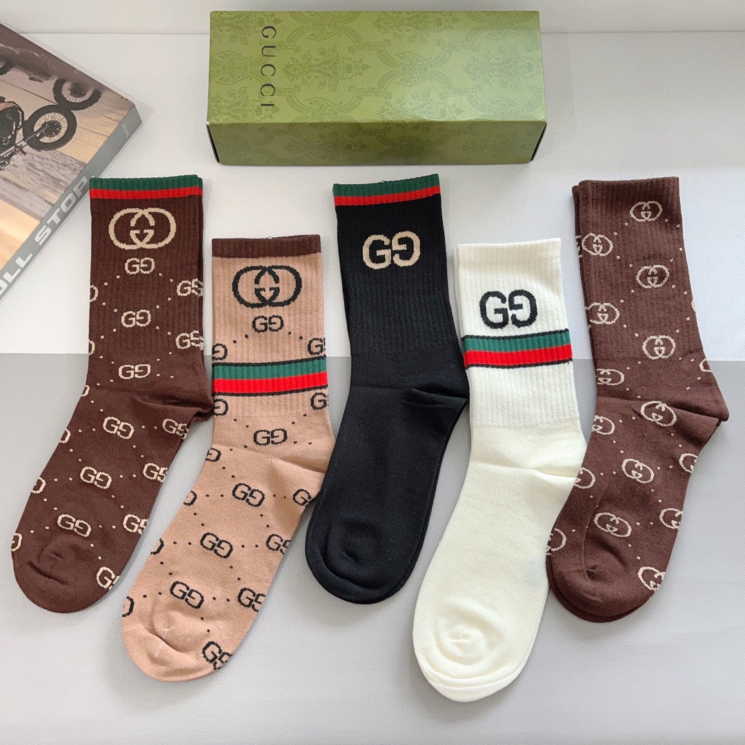 Multicolor Double G Socks